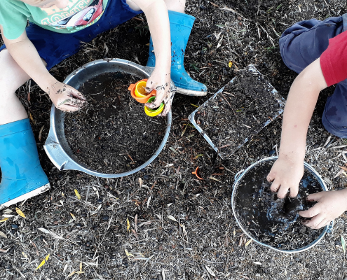 gezonde groene schoolpleinen